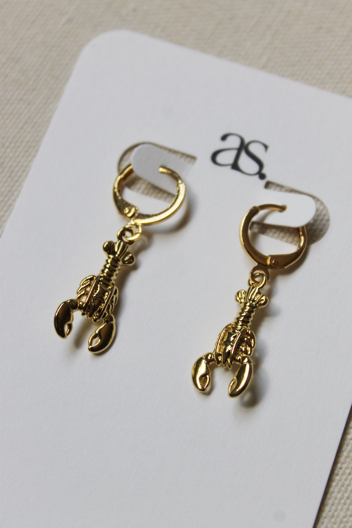 Lobster Charm Earrings