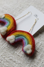 Load image into Gallery viewer, Pride Rainbow Felt Earrings
