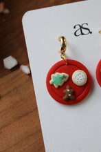 Load image into Gallery viewer, Christmas Cookie Plate Earrings
