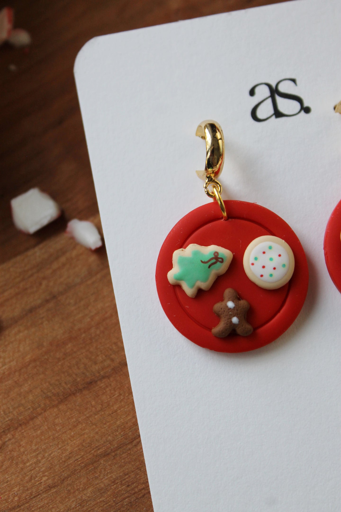 Christmas Cookie Plate Earrings