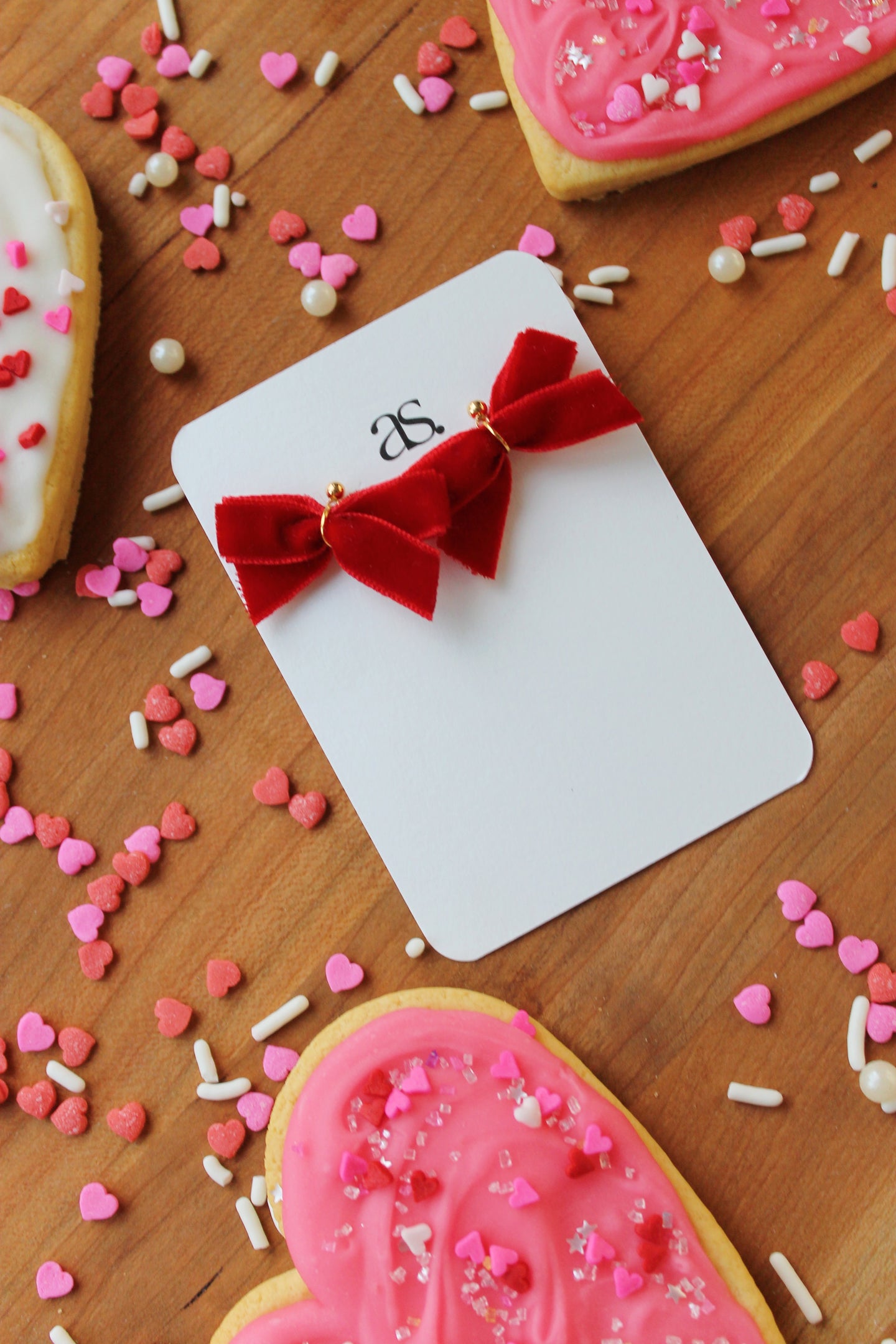 Red Bow Earrings