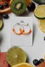 Load image into Gallery viewer, Peach Bellini Hoops
