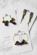 Load image into Gallery viewer, Mardi Gras | Jingle Bell Hoops
