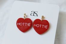 Load image into Gallery viewer, Red Conversation Heart Earrings
