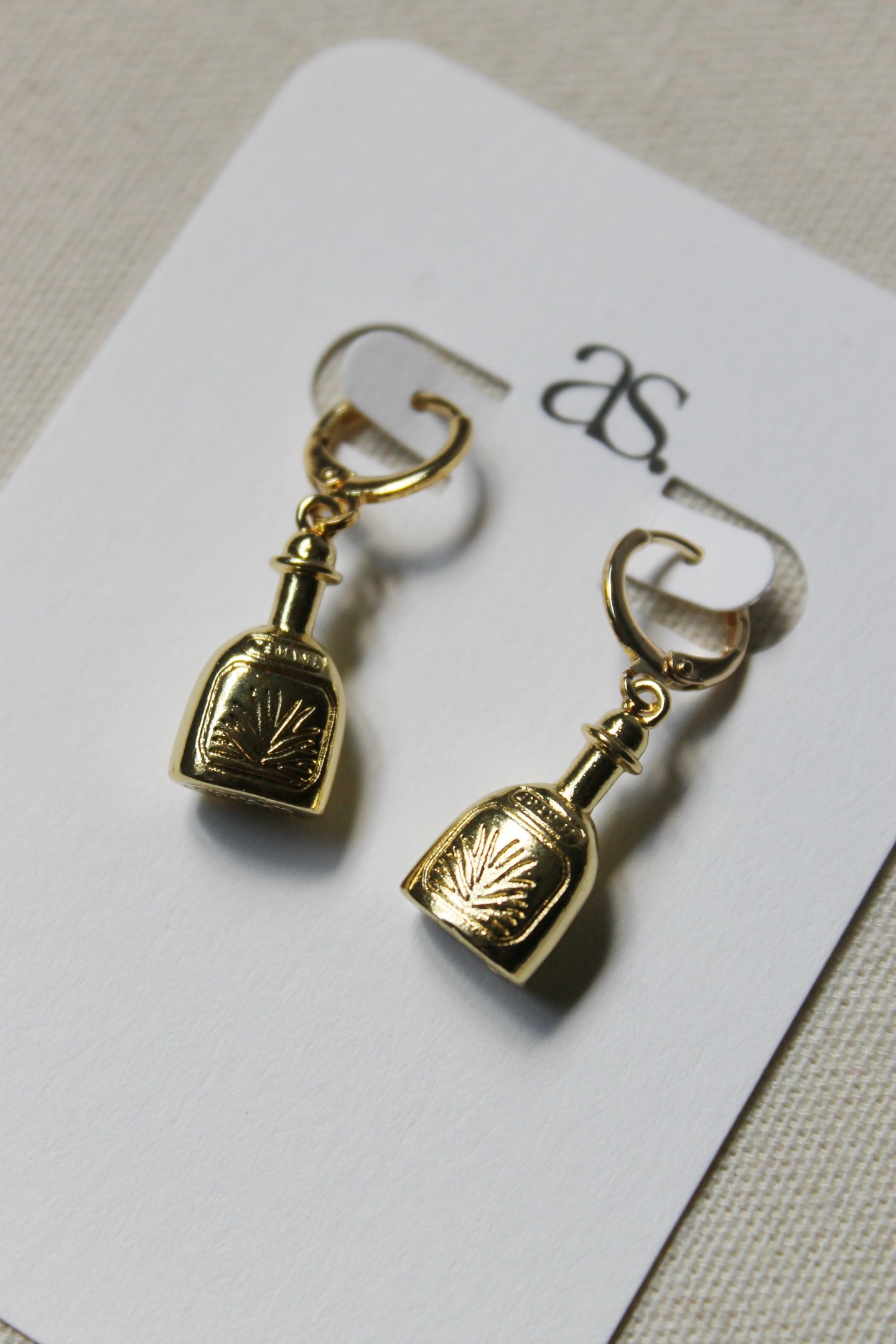 Tequila Bottle Charm Earrings