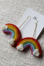 Load image into Gallery viewer, Pride Rainbow Felt Earrings
